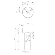   ABBER Kristall 450x450x900 .,  AT2702Onyx-H