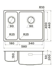  Omoikiri TADZAVA 58-2-U/IF-IN-R (580440200) / , .  4993773