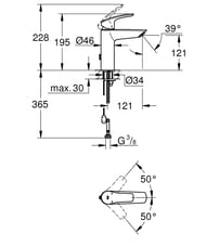    Grohe EuroSmart 121 ,  , , M-Size,  23323003