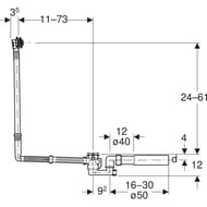 Geberit -, d52,  73 ,   ,    150.525.21.6