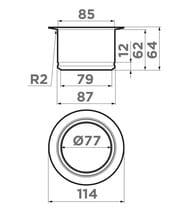      Omoikiri Nagare Slim NA-03 IN :  