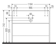    Duravit XSquare 1184491460 , 2 ,   XS447702222