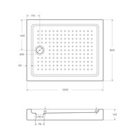    CEZARES (1000800150)  TRAY-A-AH-100/80-15-W