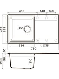  Omoikiri SAKAIME 78-BL (780435230) , ,  4993111