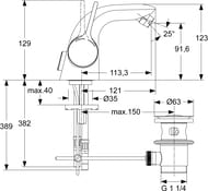 Ideal Standard MELANGE    A4268AA  113    , /, / 3/8"