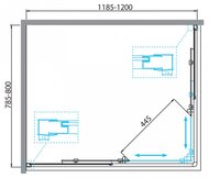   BelBagno DUE-AH-2-120/80-C-Cr (1200x800x1900)  / 