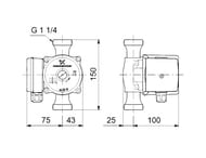   GRUNDFOS UP 20-07 N 150  , 50,  , 59640506