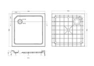     CEZARES (900x900150)  TRAY-SMC-A-90-550-150-W 