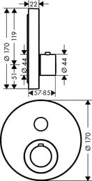  Axor ShowerSelect 36722000  ,   , , 1 , 