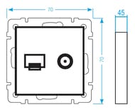  Werkel +Ethernet RJ-45 6 cat.( ) W1181308