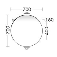   Burgbad Coco 700700160 , LED2, 1 ., , ,  . SPRM070LF2853