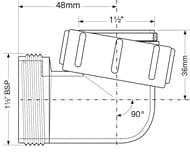  McAlpine  90 . 1.1/2"1.1/2" T4U