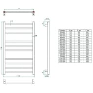 GROTA CLASSIC  ""  480x900 RAL 9005 