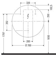  Duravit L-Cube 700700  4- ,  . LC7375018180000