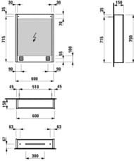   LAUFEN Frame25 408402 (600750150)  ,  , 