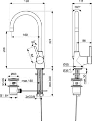 Ideal Standard CERALINE    BC195AA   208,   