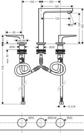  Hansgrohe Metropol 32515000    3 ,  , 