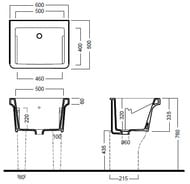   Hatria Sink 60 01Y1VD01 600500335 ,    