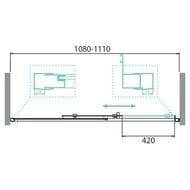   BelBagno DUE-BF-1-110-C-Cr (1100x1900)  ,  