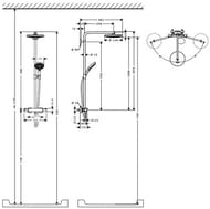   Hansgrohe Raindance Select S 240 2jet Showerpipe  ,  27129000