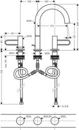  Axor Uno 38054000    3 ,   , 