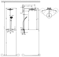   Hansgrohe Raindance Select S 300 2jet Showerpipe  ,/ 27133400