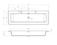     Cezares (141x49x14) Bianco opaco 50265