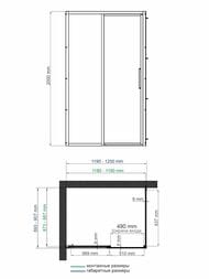   WasserKRAFT Lopau 1200x900x2000  /  32S07L