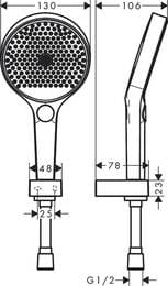   Hansgrohe Rainfinity (  130 3jet, ,  125 )  26852000