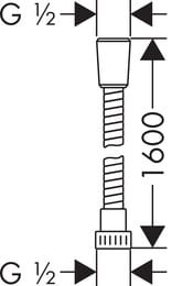   Hansgrohe Metaflex 1,6    28266000