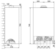   ARISTON CLAS XC SYSTEM 32 FF N(770x440x315) 32 , - 3-  