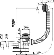    Alcaplast A504CKM click/clack,    