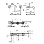    Fantini Fontane Bianche 47P5P010B ,  Matt Gun Metal