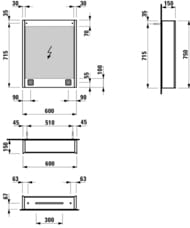   LAUFEN Frame25 408401 (600750150)  ,  , 