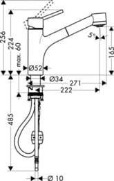  Hansgrohe Talis M52   170    2jet  32841000