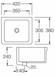   Hatria Sink 38 01YN0201 380420240 ,    