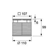   TECEdrainpoint 100 "quadratum"   ,   3660007