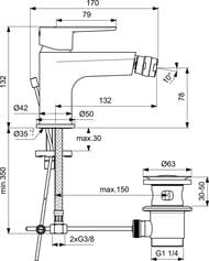  Ideal Standard CERAFINE O  , ,  132,   BC705XG