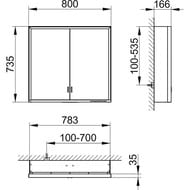 - Keuco Royal Lumos 800x735x166 , , , , . 14302172301