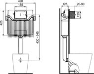 Ideal Standard   PROSYS BUILT IN CISTERN 120 M    R015667