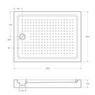    CEZARES (1200900150) ,   TRAY-A-AH-120/90-15-W0