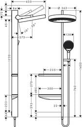   Hansgrohe Rainfinity Showerpipe 360 1jet    26842000