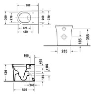   Duravit White Tulip 2001090000 370580 , ., HygieneFlush, 