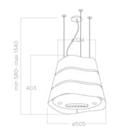  ELICA Wave UX IX/F/51 LED, d505403 , 1000 3/, 219 , .  PRF0171194