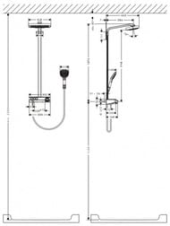   Hansgrohe Raindance Select E 300 3jet Showerpipe  ,/ 27127400