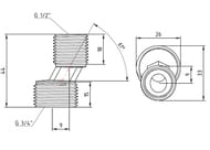  VALTEC 3/4"  1/2", 25 ,    VTr.670.N.0504