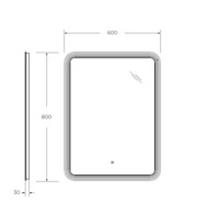   Cezares Duet 600x800x30 , ,  CZR-SPC-DUET-600-800-LED-TCH