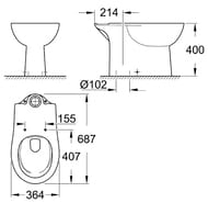  - Grohe Bau Ceramic 39429000 (364400687) ,   