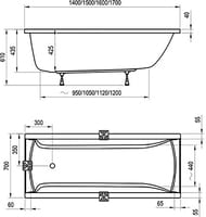  RAVAK CLASSIC 140x70 