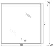  BelBagno SPC-UNO-800-800-TCH (80080050)  ,, 